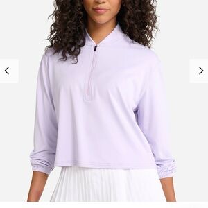 NWT Bad Birdie Women's Orchid Boxy Fit Quarter-Zip Top $58 Sz XL ⛳️ 🎾